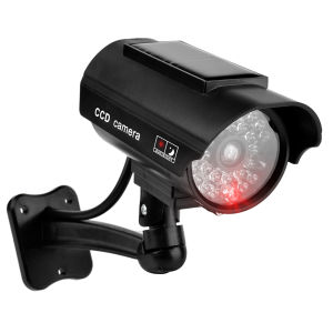 Momodining Dummy Imitation Camera: Weatherproof Fake Surveillance Camera with Flashing Red LED Light
