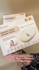 Autumnz Memory Foam Dimple Pillow (with Tencel Cover) | Newborn Baby Pillow | Dimple Pillowcase