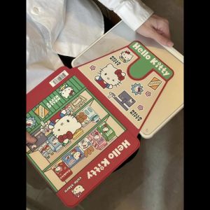 เคสiPadหมุน 360° Hello Kitty แผ่นหลังอะครีลิ Pro12.9 22/21/20 Gen10 Gen9 2021 Air7/Air6 13 เคสไอแพด2020 Air5 10.911pro MINI7  8.3 Gen11 Air7 11 Case iPad