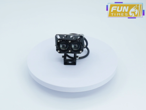 Motorcycle white and yellow dual color burst spotlight V2 small steel cannon modified headlights