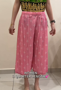 WOMEN CASUAL PANT STRETCHABLE WAIST/SELUAR PENDEK COTTON/FREE SIZE/PINGGANG GETAH/SELUAR MURAH OFFER