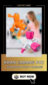 Kran Cabang Engkol PVC Shower FTA Keran Air Double Plastik Hand Kamar Mandi Toilet 1/2\\\" 3/4\\\" Inch