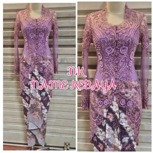 set kebaya akad nikah + longtorso dan rok prisket