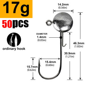 Móc Câu Jig Đầu Chì Chống Vướng MrLurion Nhiều Trọng Lượng 1g-20g Thép Carbon Cao Có Ngạnh Dành Cho Cá Bass Cá Hồi Cá Chó Cá Rô Phi