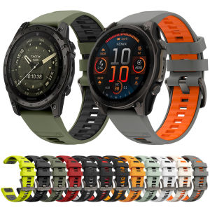 QuickFit Watch Band for Garmin Fenix E 8 7 7X Pro 26mm 22mm Silicone Sport Waterproof Strap for Tactix 7 Pro Bravo/Quatix 7X 6 5
