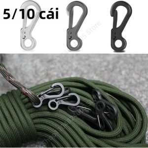 Móc Khóa Ba Lô Mini Lò Xo 5/10 Cái Móc Treo Chai Leo Núi Ngoài Trời Móc Sắt Dụng Cụ Sinh Tồn Chiến Thuật Dây Dù