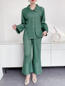 S-1021F# One Size (45-75kg) Spring KK Pleated Coat WomenS Cardigan Single-Breasted Comfort And Casual Doll Collar Bell Sleeve Loose