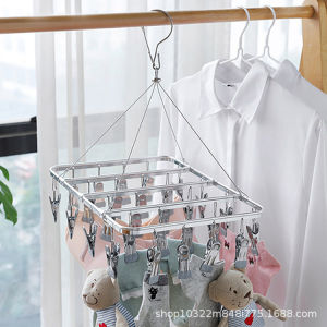 Aluminum Multiple Clips Clothes Drying Rack