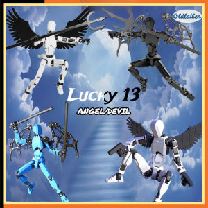 Oldlaiben Lucky 13 Action Figure 3D Dummy 13 Robot Toy Movable Figures  Mechanical Style Movable Joints Toy