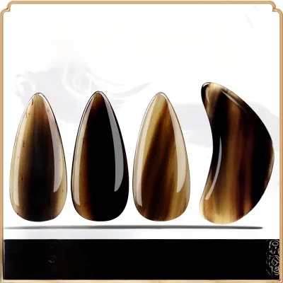Biyao True Ox Horn Ox Bone Guzheng Nail Kids Beginner Adult Professional Performance Grade Double Shake Remote Finger Surface Arc Yi Film