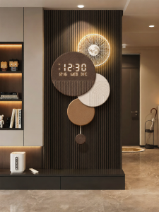 HAOJIUBUJIAN | Modern Deluxe LCD Perpetual Calendar Clock Moon Grille Design