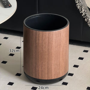 Indoor High Capacity Trash Can for Office Bathroom Bedroom Dormitory Kitchen Luxury Design round Shape Plastic Touch Open Cover