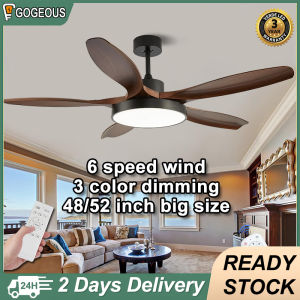 Gogeous 6 Speed Tri Color Ceiling Fan with Remote & Light