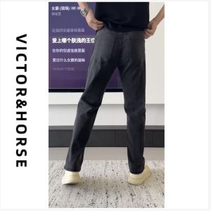 Quần Jeans Nam Ôm Vừa Vặn Màu Xanh Đậm Quần Dài Thường Ngày Cho Mùa Thu Đông Phong Cách Quần Jeans Dài Thường Ngày