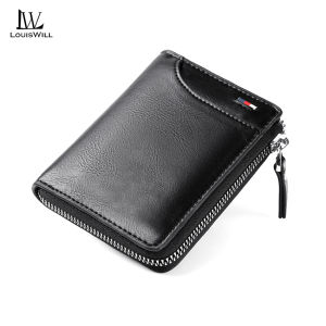 LouisWill Men Wallet PU Leather Short Wallet Anti-theft Business Retro Wallets PU Clutch Wallets Lightweight Leather Wallet Multi-Card Position Wallets Travel Purses Coin Pouch ID Credit Cards Holder