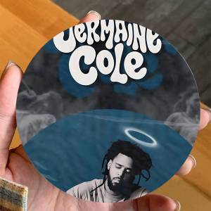 Singer J-Cole Wooden Coaster Heat-Resistant Drink Mats with Non-Slip Base Perfect Gift Idea