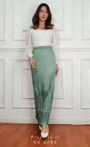 Rok Plisket Polos Premium / Rok Serut Polos Satin Velvet / Rok Kebaya