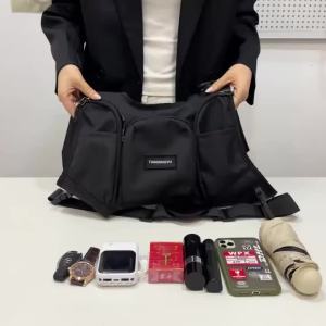 Motorcycle Riding Chest Bag Hip-hop Streetwear Chest Rig Bag Multi-functional Waist Packs Triangular Buckle Sport Vest Backpacks