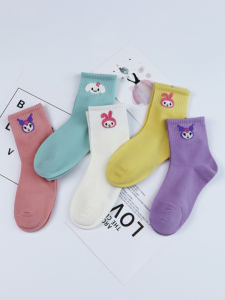 Tất Cotton Dài Đến Bắp Chân Cho Bé Gái Mùa Xuân Thu Đông Phong Cách Hàn Quốc Hoạt Hình Dễ Thương Tất Cotton Nguyên Chất Không Xương Cho Bé Gái