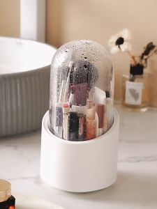 Kotak Penyimpanan Kuas Rias Berputar360° dengan Penutup Tahan Debu Make Up Brush Storage MOIRAROTARY