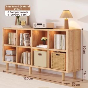 FWTDF | Living Room Partition Walnut Solid Wood Bookcase