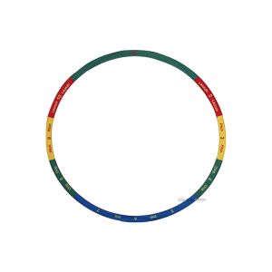 Practice Tee Circle Nylon Material Glass Fiber Inner Four-color Splicing Clock Ring