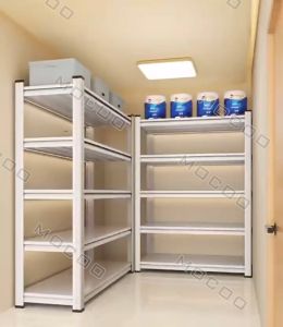 【MOCOO& metal shelf 】Heavy Duty Storage Shelves with 5/6 Layer Metal&Wood Shelves 600kg Load Bearing Storage Shelving Units Metal Rack Boltless Rack Steel Shelf for Store Display Rack Kitchen Living Room Garage metalshelf