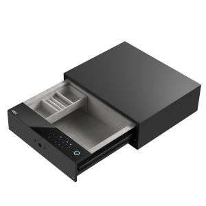 deli | Fingerprint Password Steel Security Drawer Safe