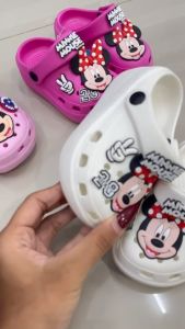 S รองเท้าเด็ก รองเท้าหัวโต รองเท้าผู้หญิง รองเท้าเด็กผู้หญิง Size 24-35 รุ่น MN-6 ชมพูเข้ม ชมพูอ่อน ขาว