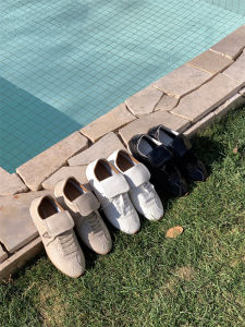 Casual Sport Shoes Womens Retro Flip Cover Laced Deqin Trendy All Match White Shoes Thick Bottom Agan Shoes Leather Version