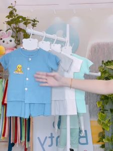 Bộ cộc tay cài thẳng BENTY in hình chú vịt cute BT109 mềm mịn quần áo trẻ em thoáng mát an toàn cao cấp