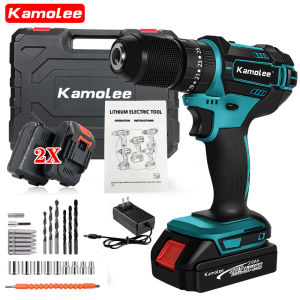 Kamolee Tool 18V Bor Listrik 13mm Dengan Fungsi Benturan Tiga Mode Aksi Bor Listrik Tanpa Kabel Obeng Listrik Impact Gun Brushless DIY Alat Listrik