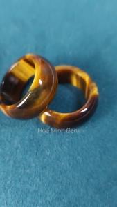 Nhẫn đá Mắt Hổ thiên nhiên loại 5A vip dày 10-11 li nhẫn size lớn nhẫn nam | Hoa Minh Gem
