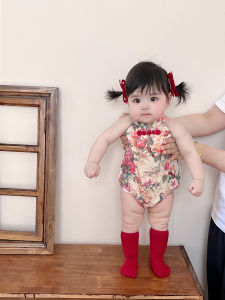 Chinese Style Sleeveless Baby Qipao Jumpsuit