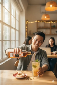 1883 MAISON Routin Ginger Beer Syrup 1L - Premium French Syrup for Refreshing Drinks & Cocktails