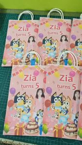 10pcs Bluey pink d2 Theme customized lootbags