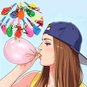 50PCS Funny Colorful Whistle Balloons Noisy for Kids Birthday Party Favors Festival Cheerleading Decoration Blowing Toy Gifts