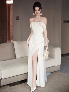 Elegant Minimalist Morning Dress for Women New Bride Engagement Wedding Tank Top Lightweight Wedding Gown Travel Outfit Dress