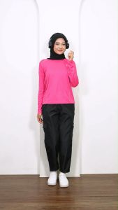 Armisth - Baju Kaos Olahraga Dry Fit Silvia Premium Atasan Wanita Running Yoga Zumba Senam