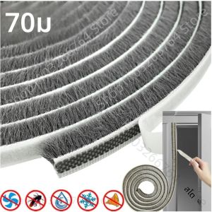 ใหม่ 10M ประตูหน้าต่าง Windproof ฝุ่นเสียงฉนวนกันความร้อนซีล Strip Self กาวตู้เสื้อผ้าประตูหน้าต่าง Gap FILLER แปรง Strip