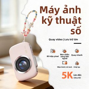KOMERY | Máy Ảnh Kỹ Thuật Số 5K Ultra HD 80MP Zoom 16X Nhỏ Gọn Chuyên Quay Vlog Màn Hình 2.8 Đèn Chiếu Sáng 8 Bộ Lọc Khả Năng Quay Time-lapse
