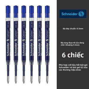 KOKUYO | 6 Chiếc Schneider Bút Gel Nạp Lại G2 Gelion 0.5 Mm Dung Tích Lớn Viết Êm Tiêu Chuẩn Châu Âu Cho Văn Phòng Phụ Kiện Đen/Đỏ/Xanh Dương