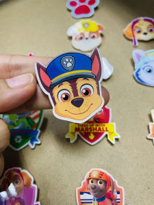 Adorable Cartoon Paw Patrol Badge Pins Children Boys Girls Reward Lapel Pins Fashionable Organic Glass Brooches for Kids