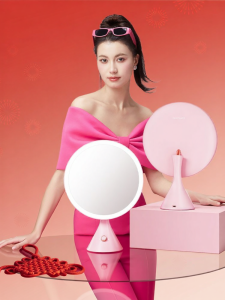 ASCINATE | Smart LED Makeup Mirror for Vanity Desk Red Wedding Gift