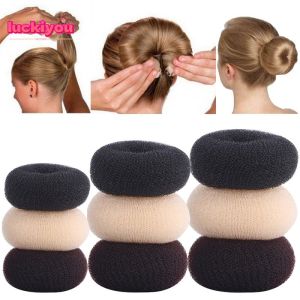 【Luckiyou】Fashion Hair Bun Maker Donut Magic Foam Sponge Elegant Fashion Simple Big  Circle Diy Hair Styling  Tools for Girls