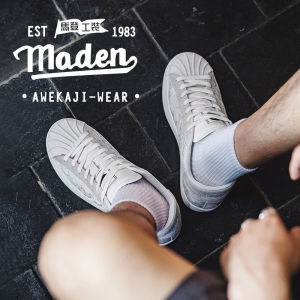 MADEN brand 2025 Summer New Shell Head Silk Board Shoes Mens Breathable Sports and Leisure Shoes Cloud Embroidered Trendy Shoes