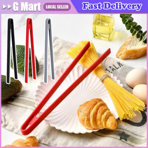 Silicone Grill Tongs Non-Stick Food Bread Clip Heat Resistant BBQ Salad Cooking Serving Clamp Steak Pasta Clip For Kitchen