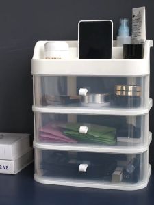 ชั้นวางเครื่องสำอาง อุปกรณ์แต่งหน้า ลิ้นชักเก็บเอนกประสงค์