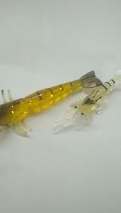 10Pcs Soft Shrimp Bait Artificial Worm Baits Luminous Sea Fishing Lure Silicone Fake Shrimp Bait