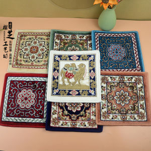 Thảm Dệt Máy Bằng Lụa Thảm Vuông Ghế Sofa Thảm Tay Cầm Tấm Lót Chống Bỏng Tấm Lót Cách Nhiệt Tấm Lót Phong Cách Dân Tộc